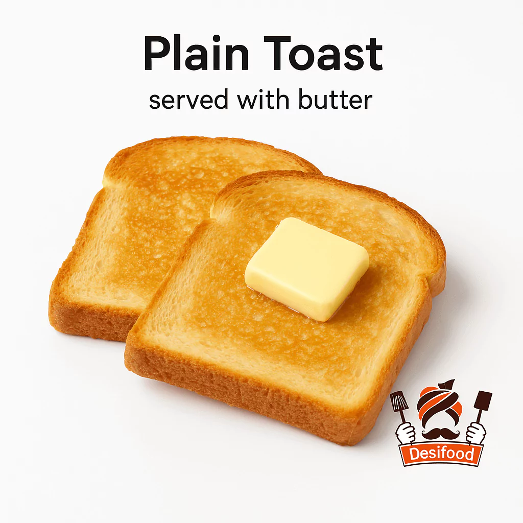 Plain Toast served with butter