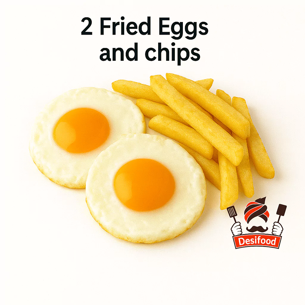 2 Fried Eggs and chips